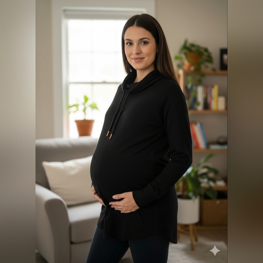 🤰🏽  5 For $25 Isabel Maternity by Ingrid & Isabel Black Hoodie